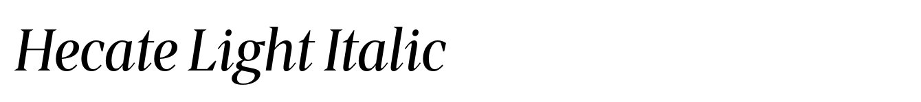 Hecate Light Italic